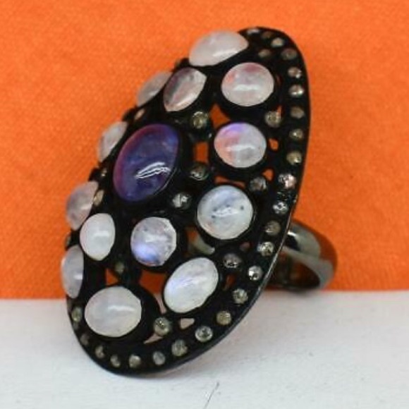 FINAL PRICE 👛👛NWOT $850.00 RETAIL VALUE TANZANITE MOONSTONE RING - Picture 7 of 12